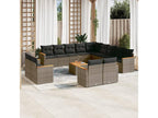 Ensemble de mobilier de jardin 14 pièces - Résine - Beige