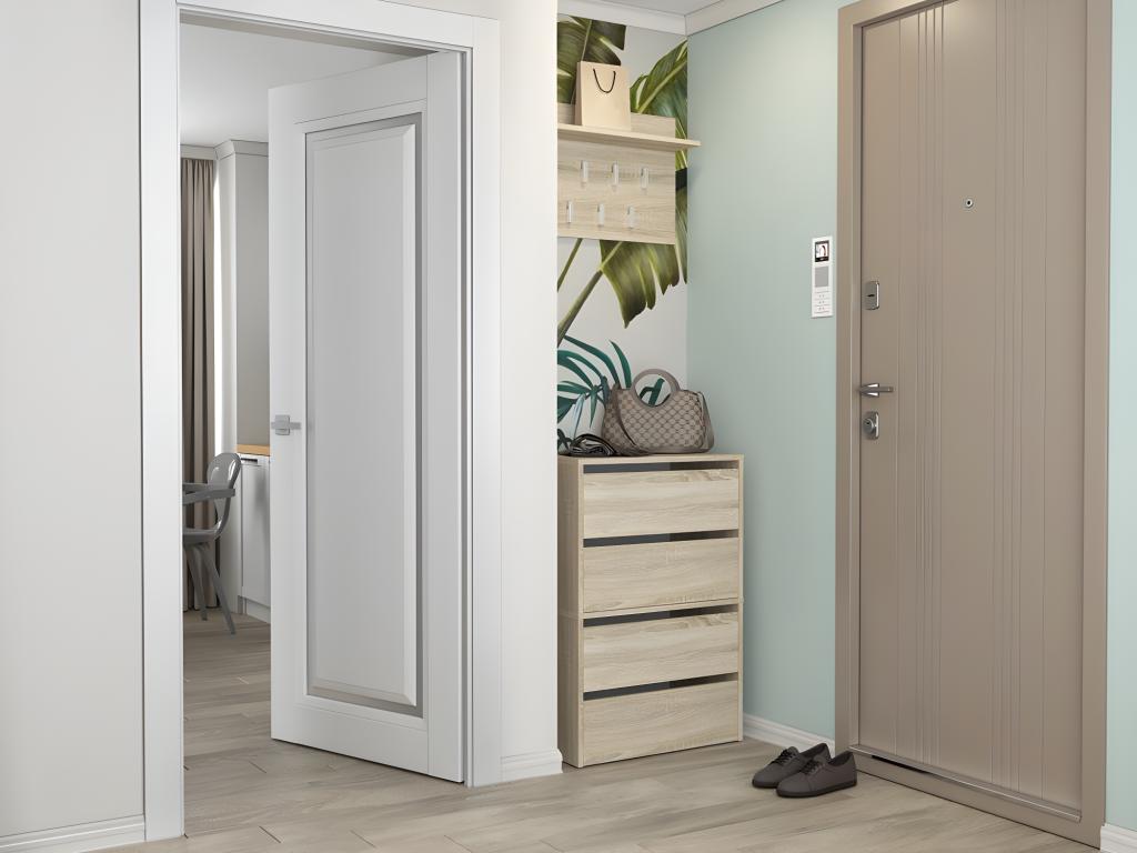 Meuble à Chaussures - Panneau Et Dérivés De Bois - Beige - 60 x 36 x 88 cm