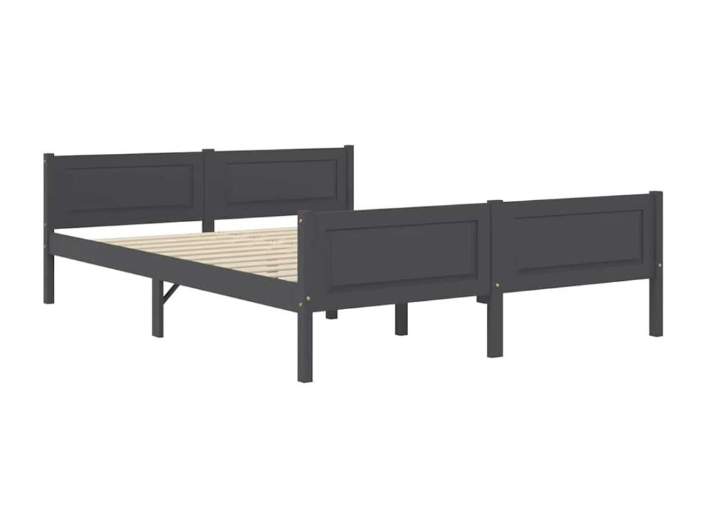 Cadre de lit - Bois - Gris - 120 x 200 cm