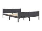 Cadre de lit - Bois - Gris - 120 x 200 cm
