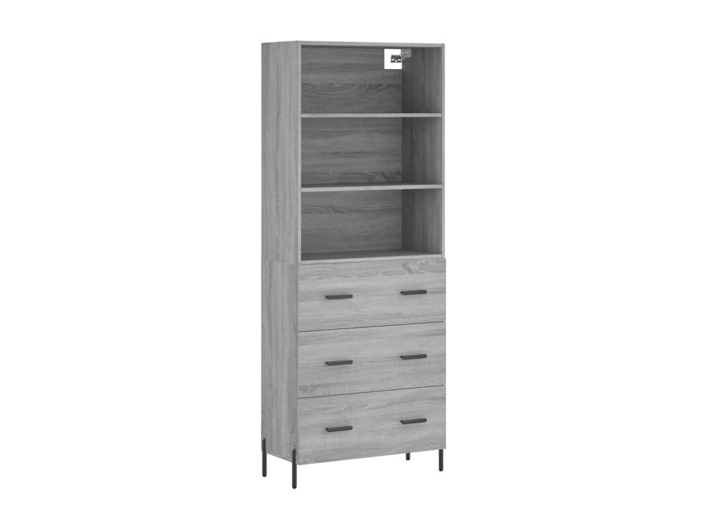 Buffet - Bois - Gris - 69,5 x 34 x 180 cm