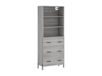 Buffet - Bois - Gris - 69,5 x 34 x 180 cm
