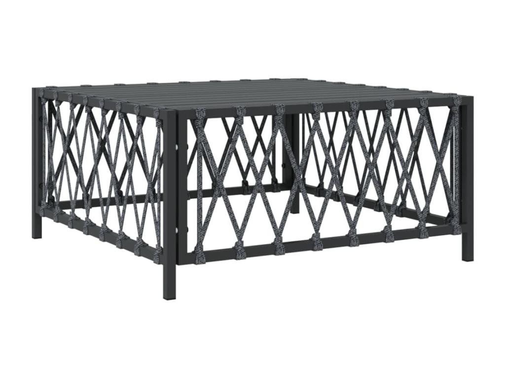 Ensemble de mobilier de patio 9 pièces - Bois - Marron