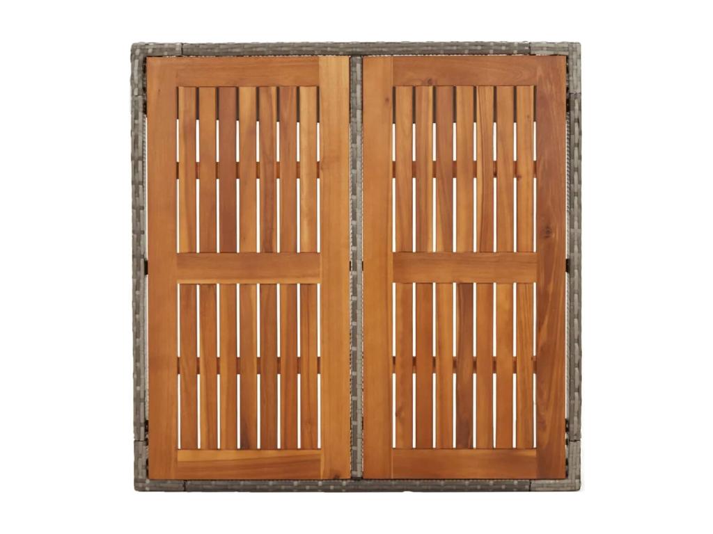 Ensemble de salle à manger d'extérieur 3 pièces - Métal - Argent