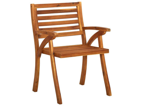 Ensemble de 8 chaises de jardin - Bois - Marron