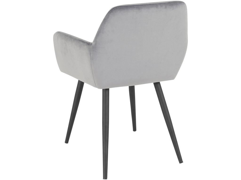 Ensemble 2 pièces - Fauteuil - Velours - Gris