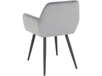 Ensemble 2 pièces - Fauteuil - Velours - Gris