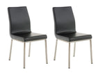 Ensemble de 2 chaises - Simili - Noir