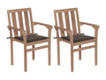 Ensemble de 2 chaises de jardin en céramique marron