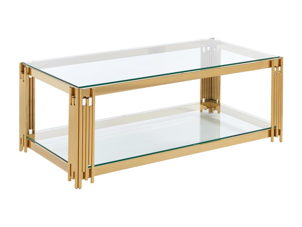 Table - Verre - Or