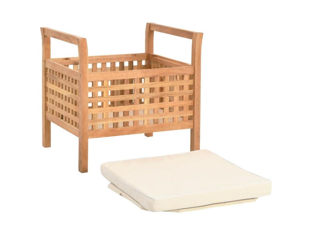 Banc de rangement - Bois - Naturel Clair