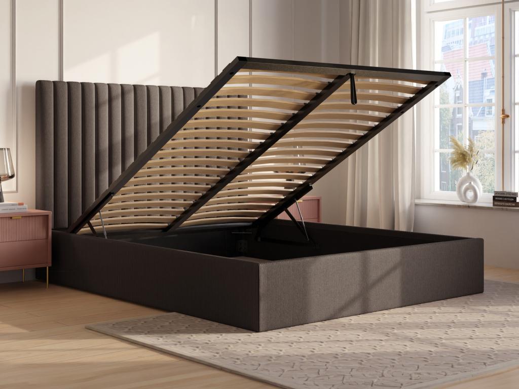 Tête de lit - Velours - Taupe - 160 x 200 cm