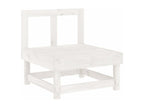 Ensemble de mobilier de patio 6 pièces - Bois - Blanc