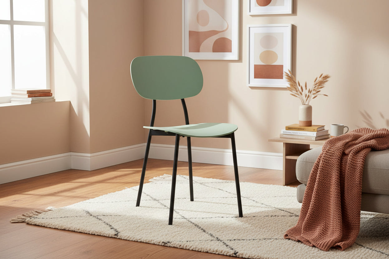 Chaise - Métal - Verte