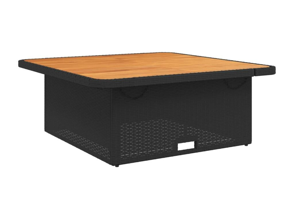 Ensemble de salle à manger d'extérieur 5 pièces - Polyester - Noir