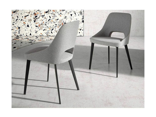 Ensemble de 2 chaises - Polyester - Noir