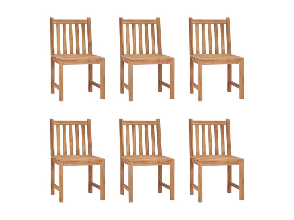 Ensemble de 6 chaises de jardin - Bois - Anthracite