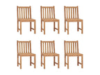 Ensemble de 6 chaises de jardin - Bois - Anthracite