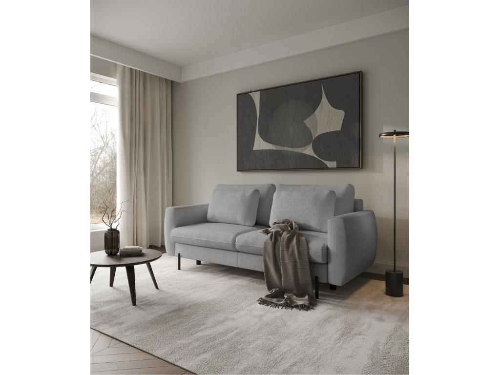 Canapé convertible - Polyester - Gris