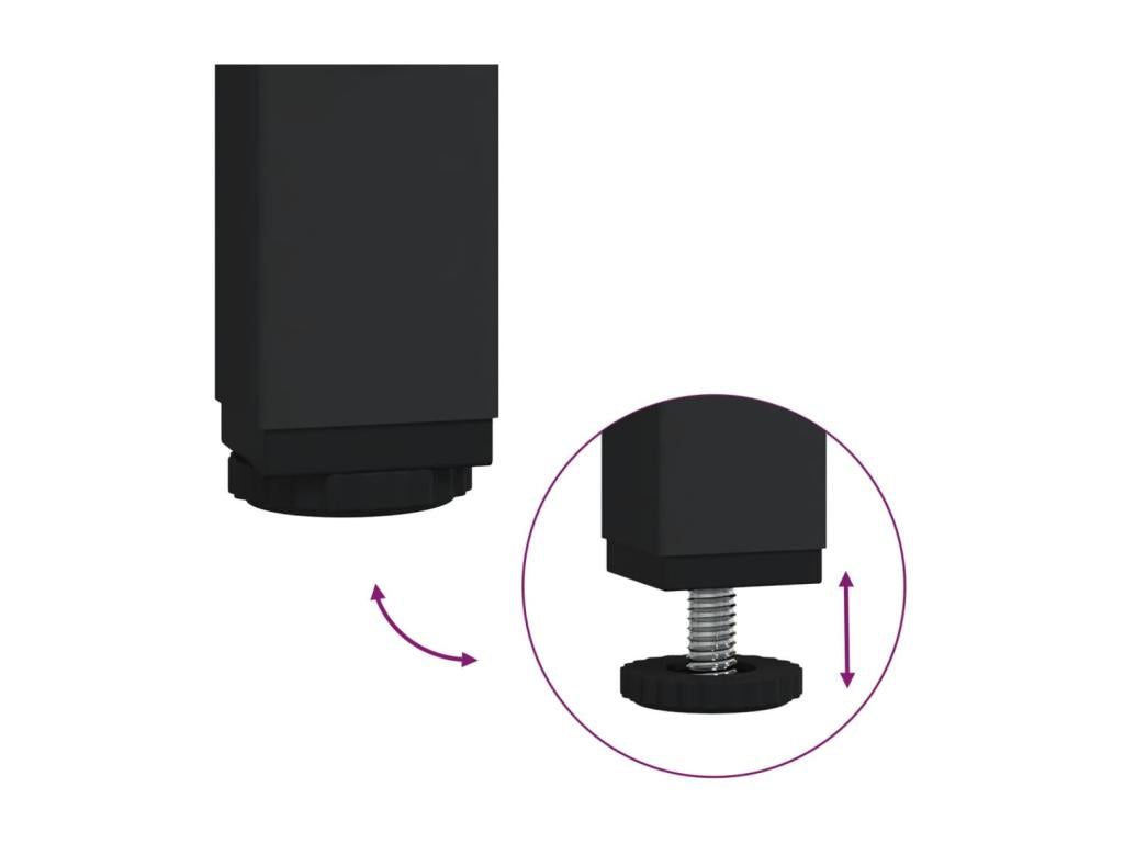 Table - Panneau Et Dérivés De Bois - Gris - 100 x 50 x 40 cm