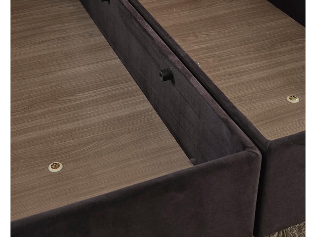 Cadre de lit - Bois - Noir - 120 x 200 cm