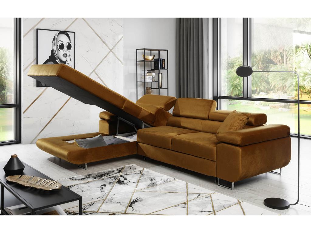 Canapé convertible - Polyester - Or