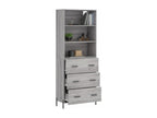 Buffet - Bois - Gris - 69,5 x 34 x 180 cm
