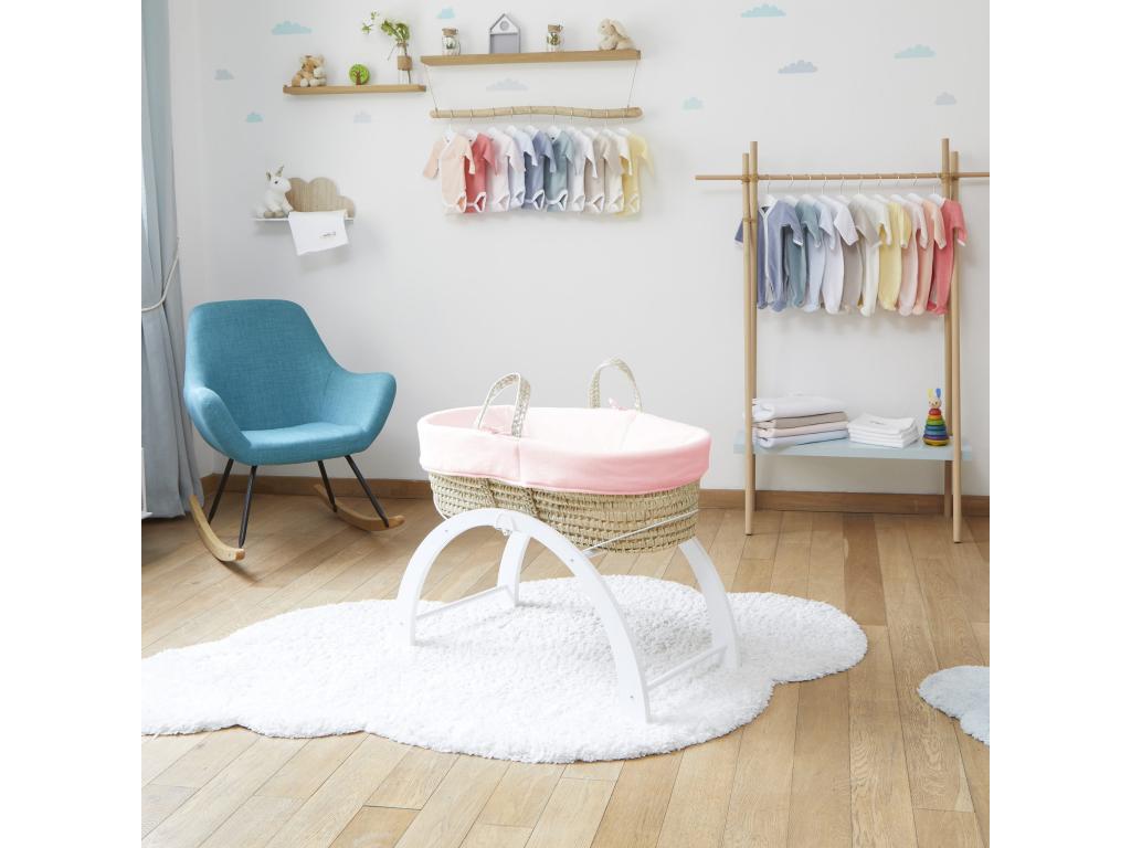 Article Accueil - 100 % Coton, Osier, Bois Massif - Rose