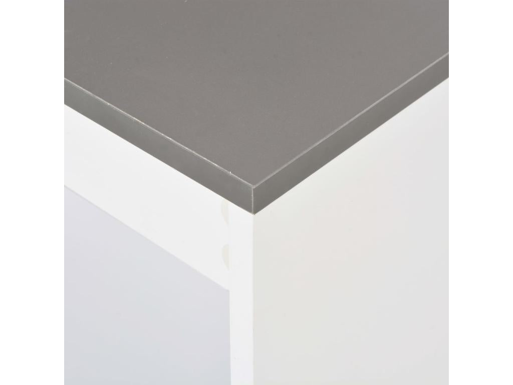 Table - Panneau Et Dérivés De Bois - Blanc - 110 x 50 x 103 cm