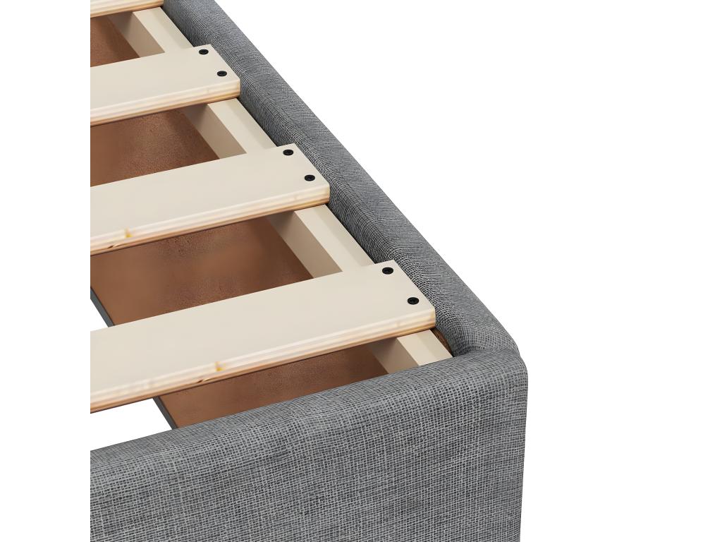 Cadre De Lit - Panneau Et Dérivés De Bois - Gris - 100 x 200 cm