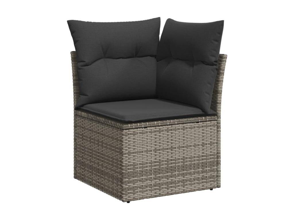 Ensemble de mobilier de jardin 10 pièces - Résine - Beige