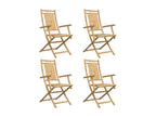 Ensemble de 4 chaises - Bois - Marron - 53 x 66 x 99 cm