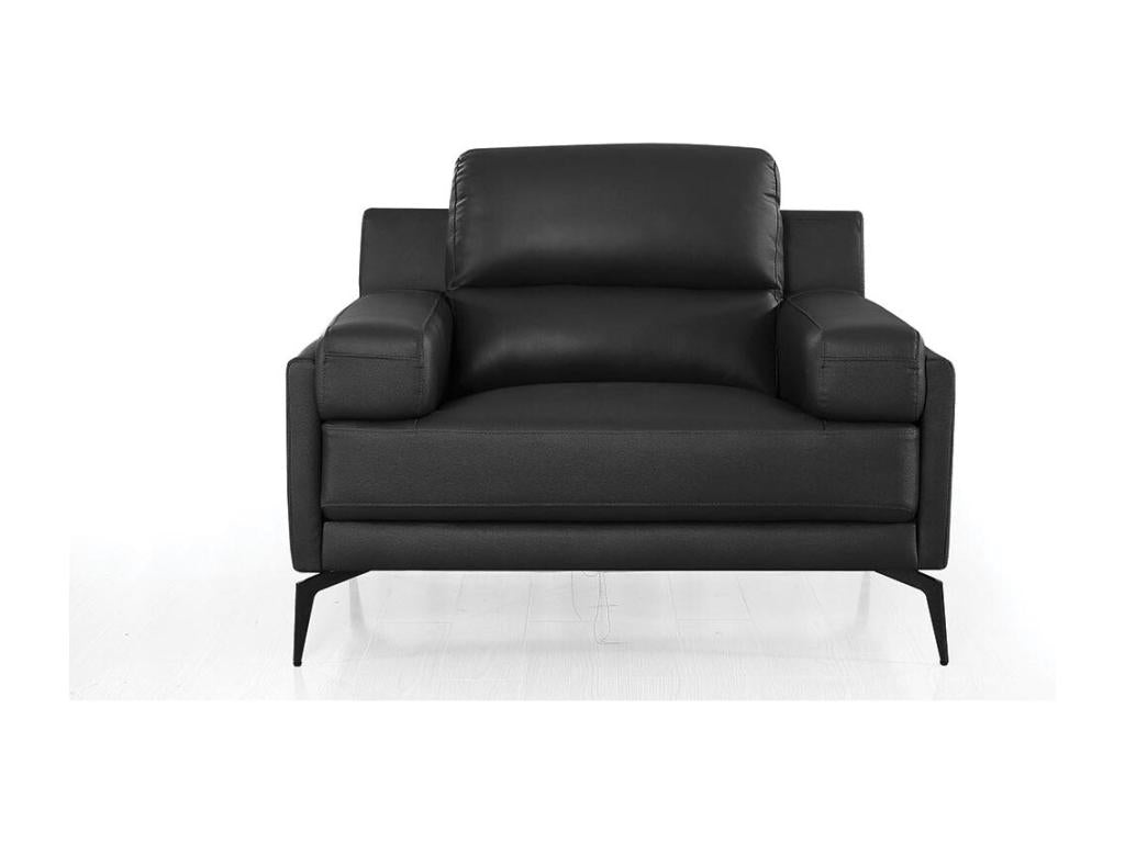 Fauteuil - Cuir - Noir