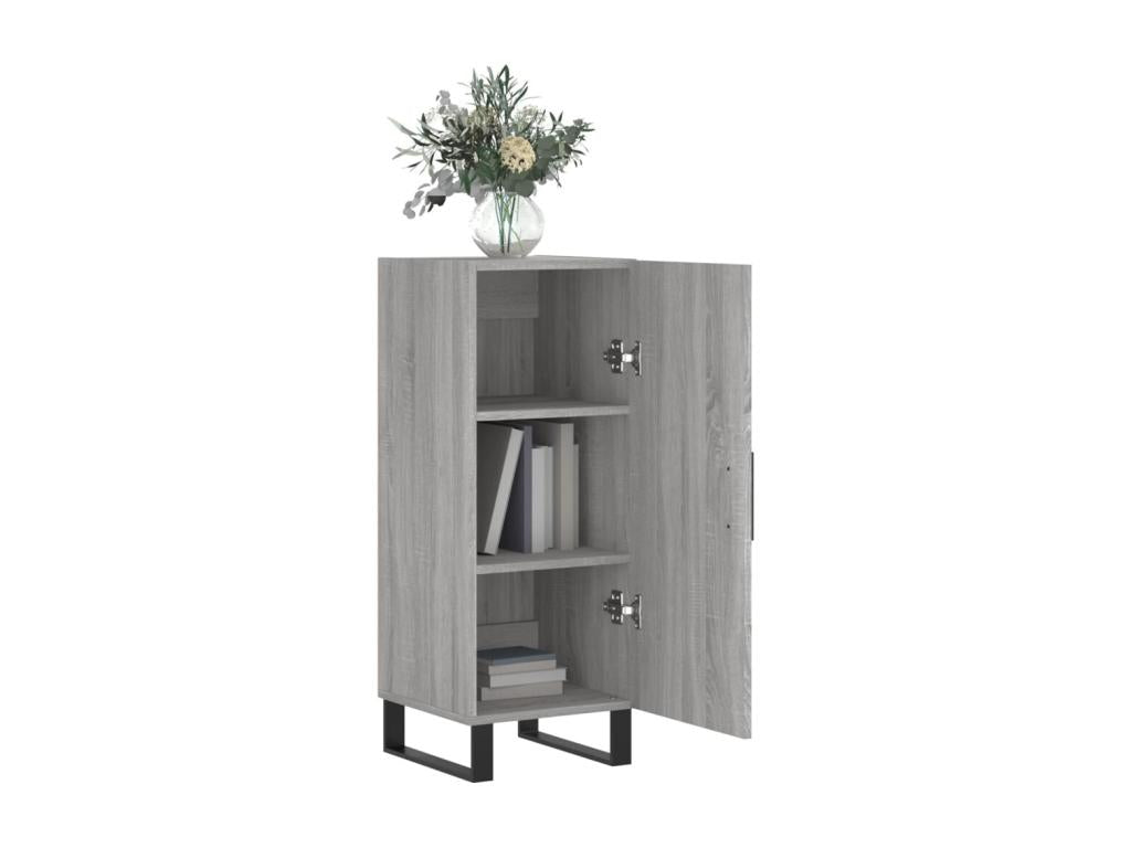 Buffet - Bois - Gris - 34,5 x 34 x 90 cm
