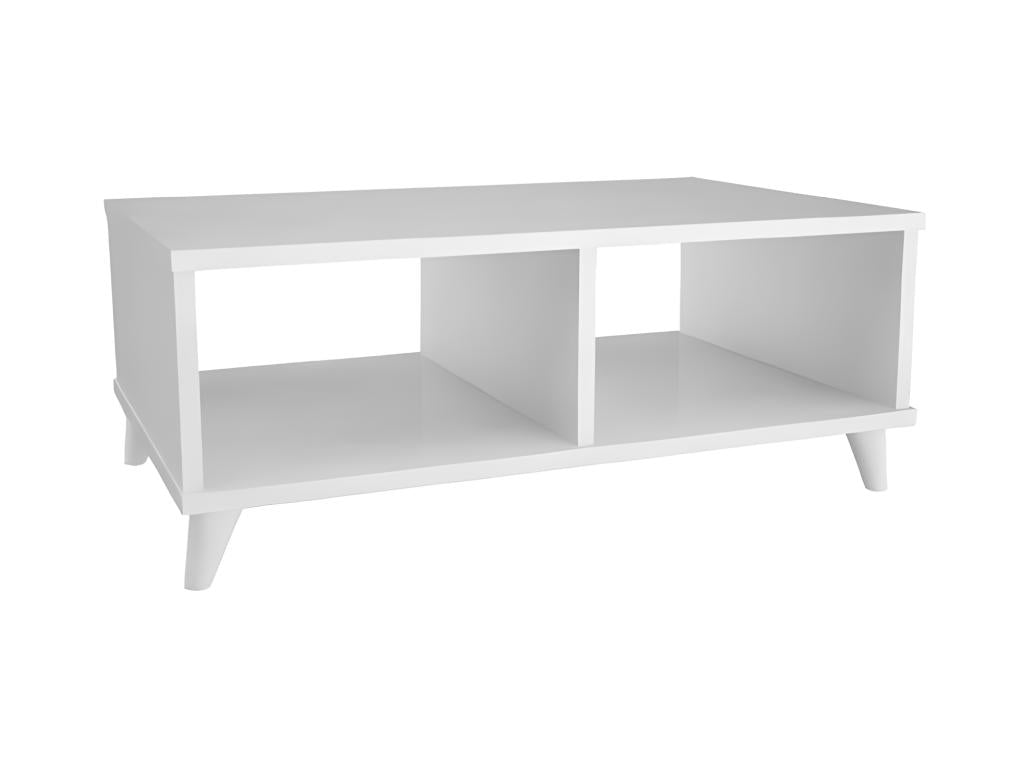 Table - Panneau Et Dérivés De Bois - Blanc - 80 x 50 x 35 cm