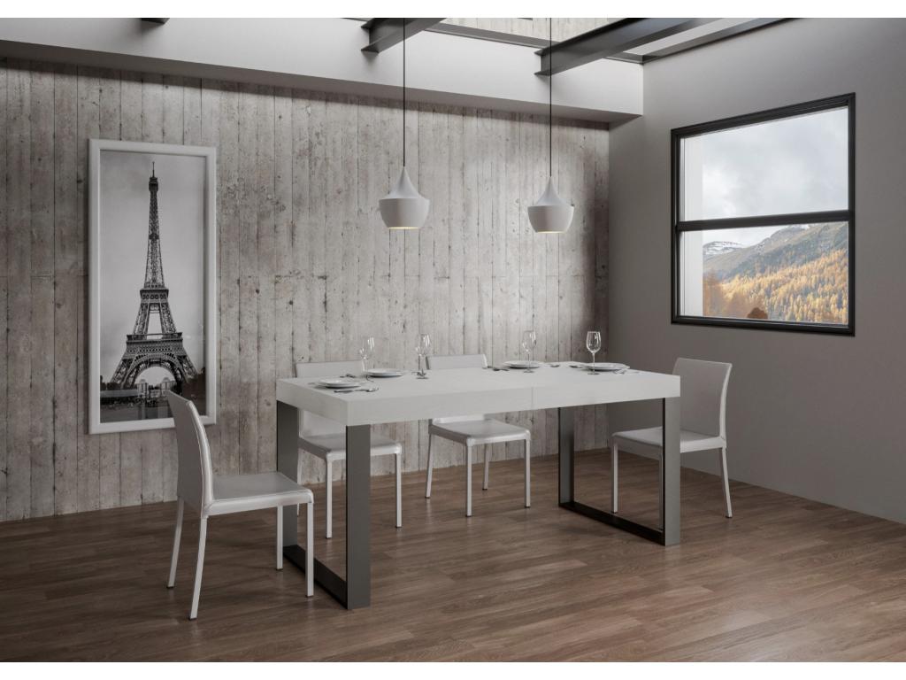 Table - Panneau Et Dérivés De Bois - Blanc