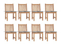Ensemble de 8 chaises de jardin - Bois - Vert