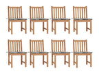 Ensemble de 8 chaises de jardin - Bois - Vert