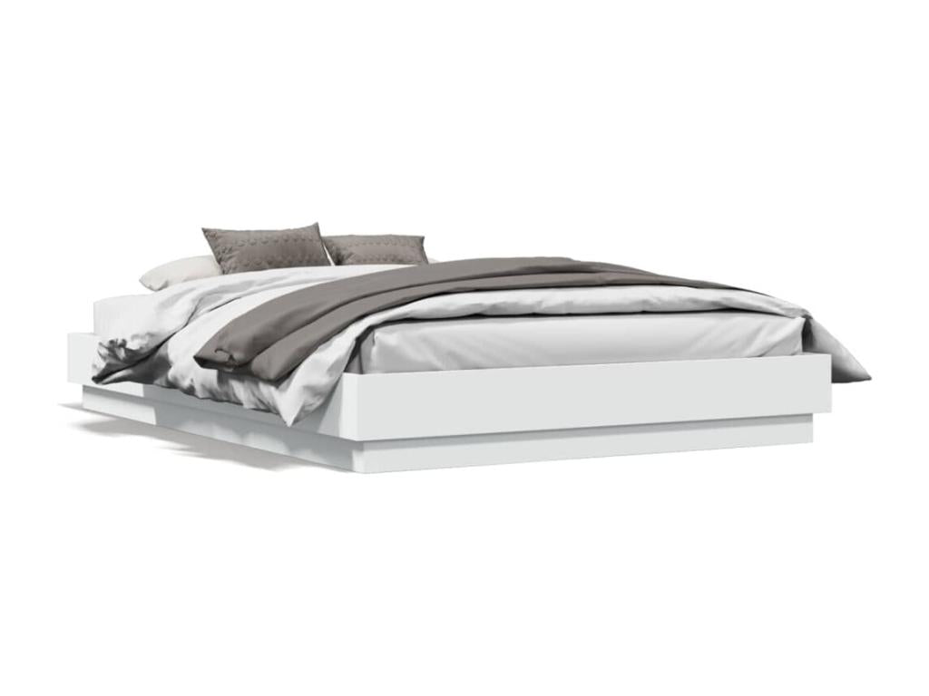 Cadre de lit - Bois - Blanc