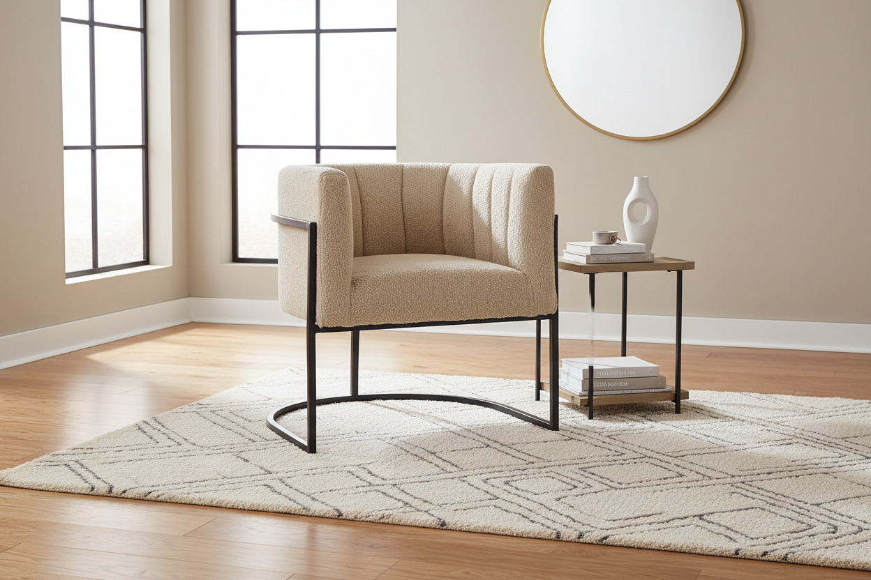 Fauteuil - Polyester - Beige