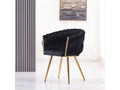 Fauteuil - Velours - Noir