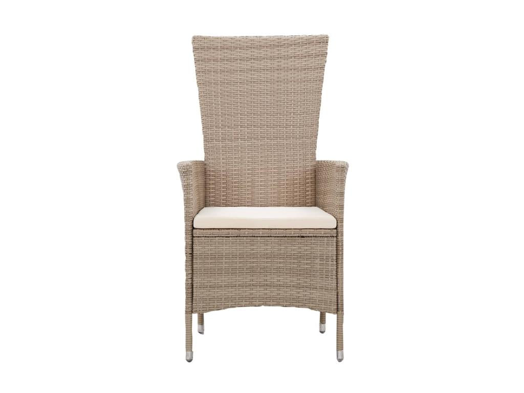 Ensemble de mobilier de patio 9 pièces - Résine - Naturel Clair