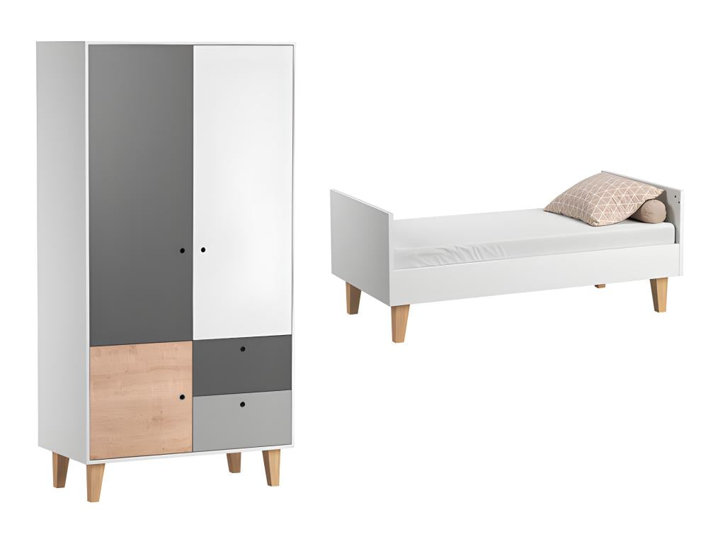 Lit - Panneau De Particules - Naturel Clair