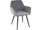 Ensemble 2 pièces - Fauteuil - Velours - Gris