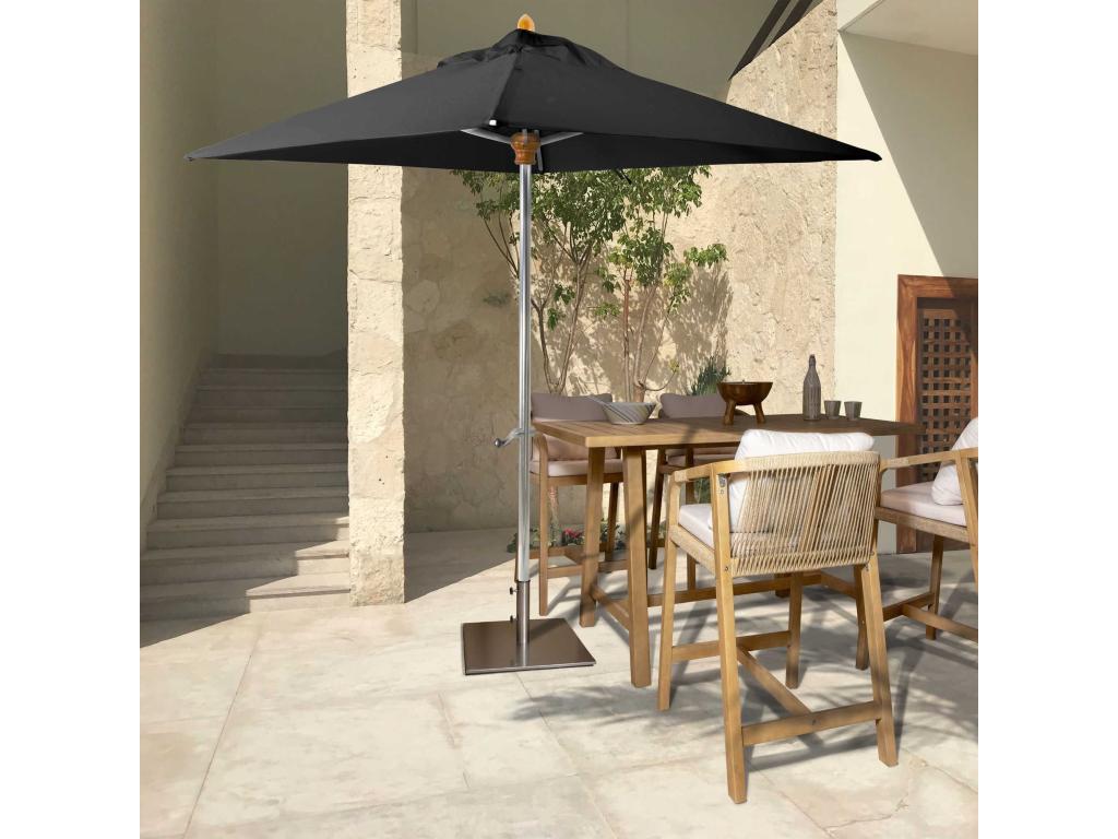 Parasol de terrasse - Aluminium - Noir