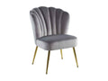 Fauteuil - Velours - Gris