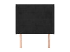 Tête de lit - Velours - Noir - 90 x 190 cm