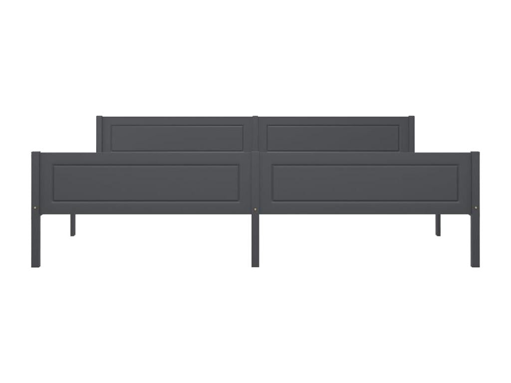 Cadre de lit - Bois - Gris - 200 x 200 cm