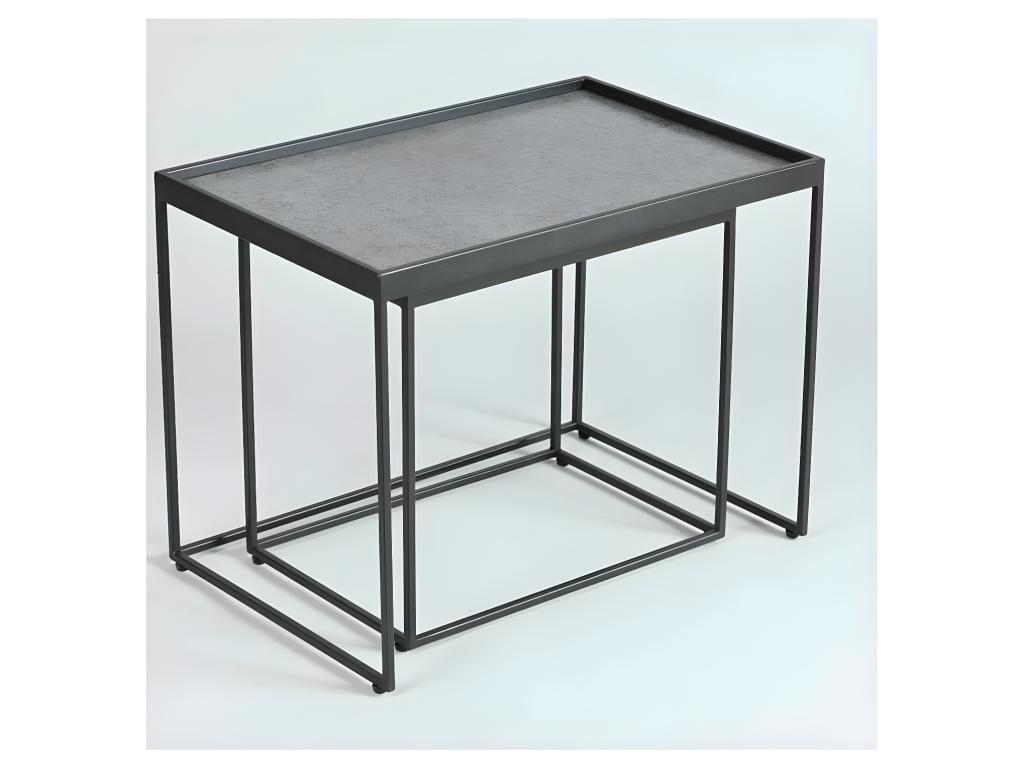 Table en verre gris