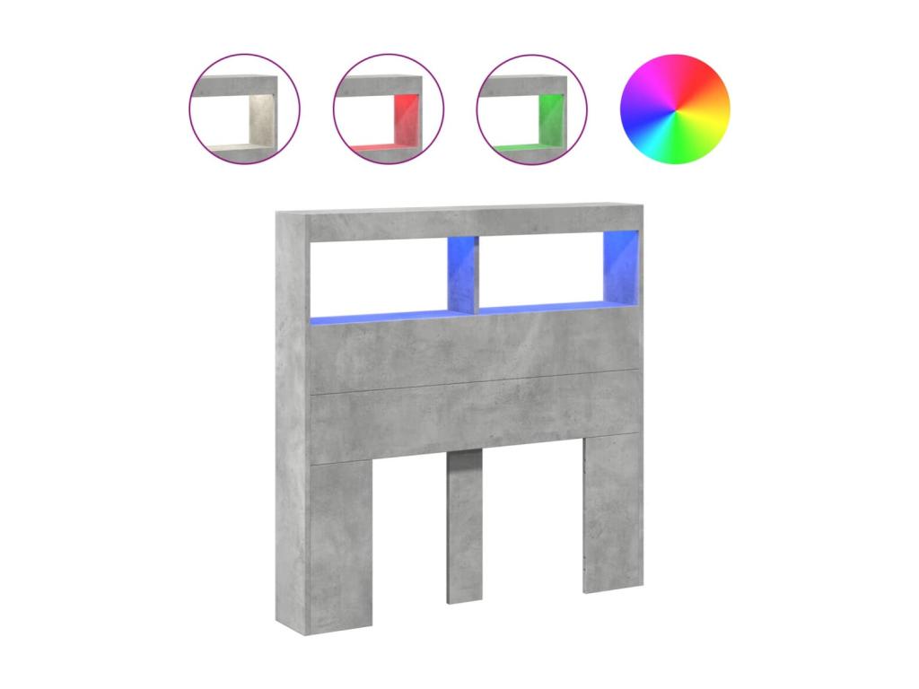 Tête De Lit - Panneau Et Dérivés De Bois - Gris - 90 x 190 cm
